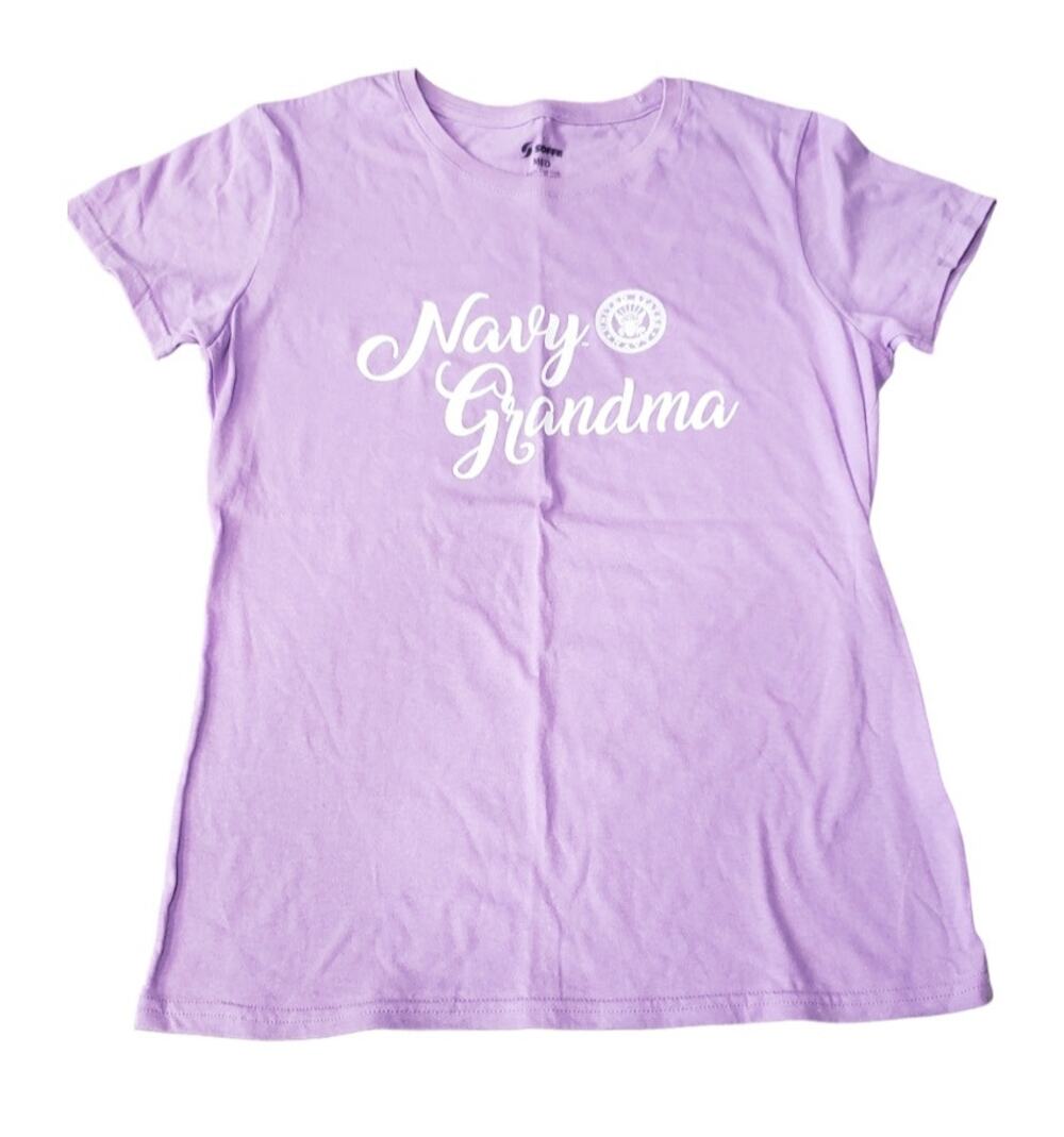Soffee Purple Navy Grandma Short Sleeve T Shirt | Size Medium